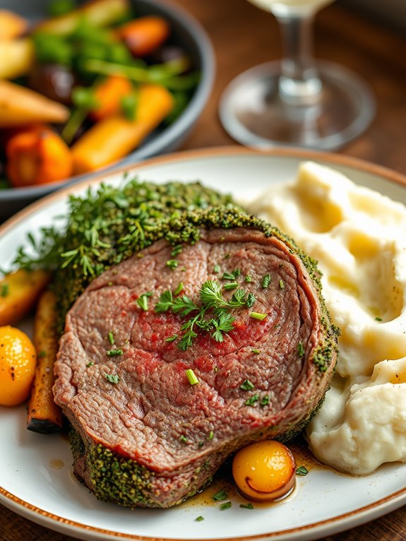 savory herb crusted roast