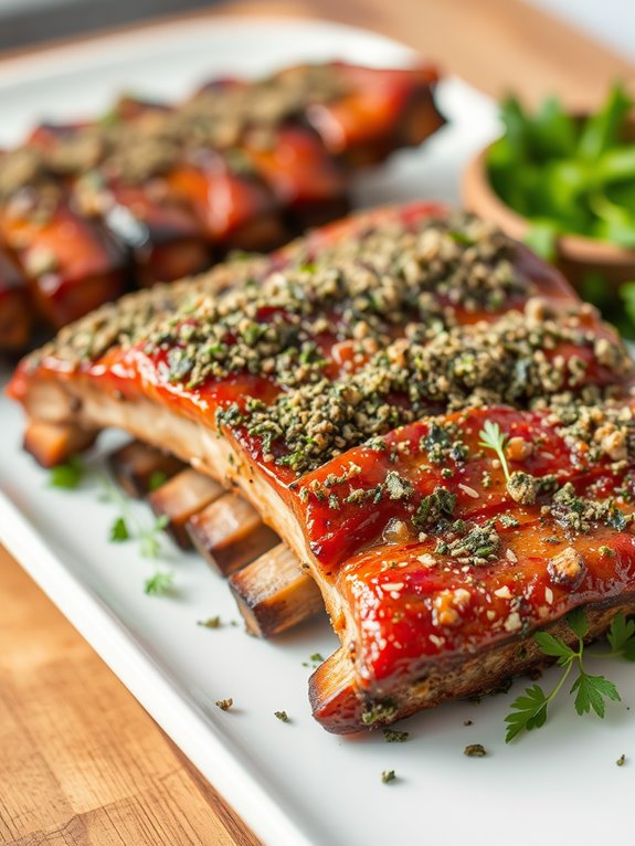 savory herb encrusted ribs