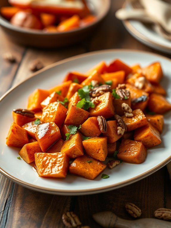 savory maple mustard sweet potatoes