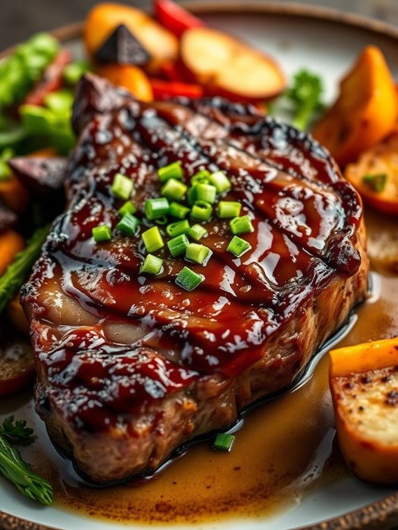 savory maple soy steak