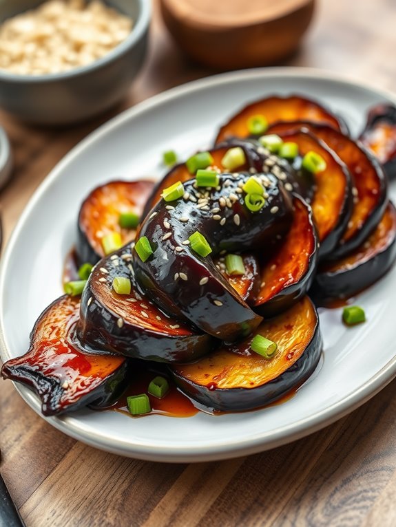 savory miso eggplant dish