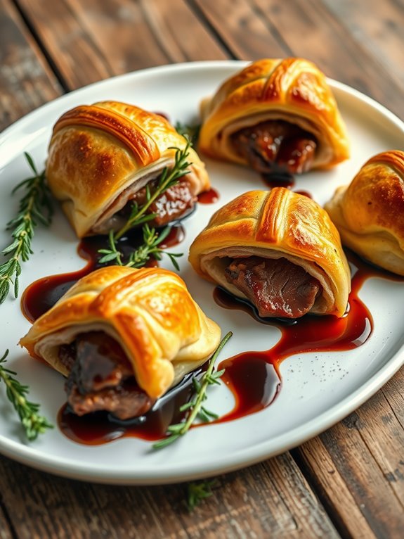 savory pastry beef bites