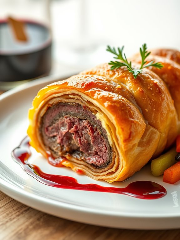 savory pastry wrapped beef dish