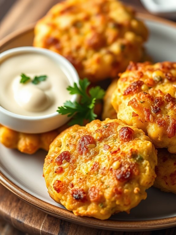 savory seafood snack cakes