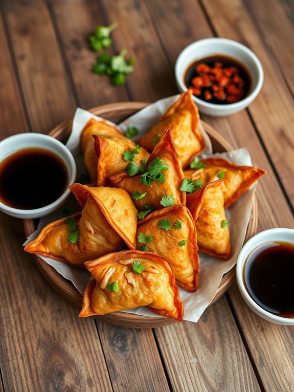 savory spicy chicken dumplings