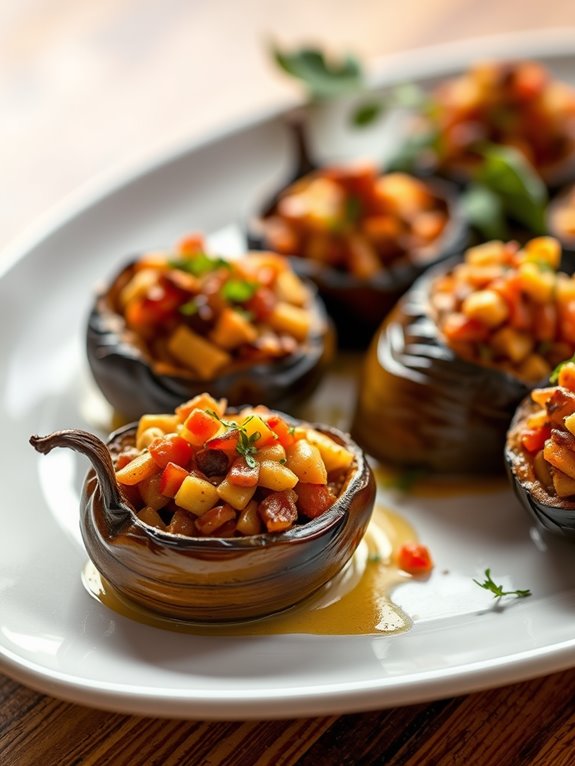 savory stuffed eggplant snacks