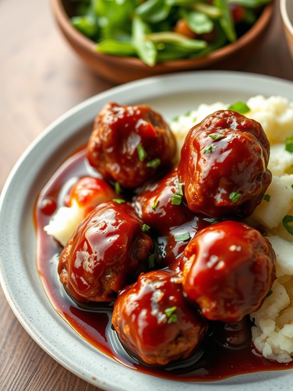 savory tangy bbq meatballs