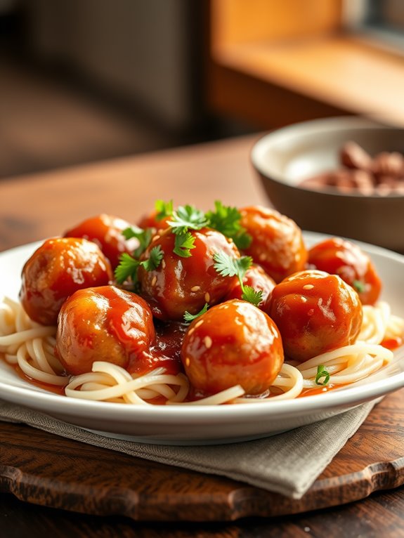 savory tangy meatball dish