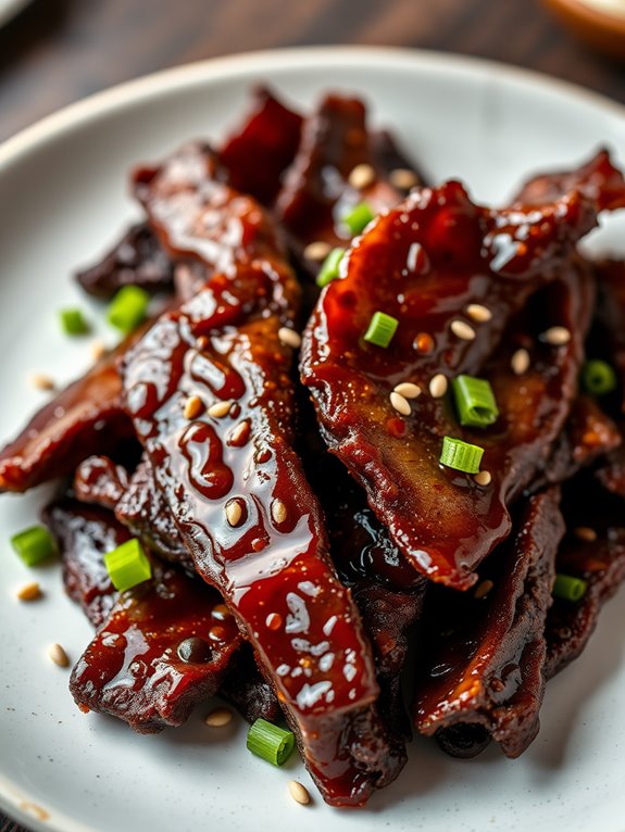 savory teriyaki beef snack