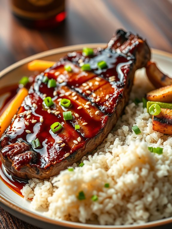 savory teriyaki rib eye