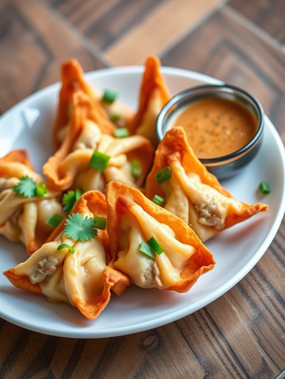 savory thai chicken dumplings