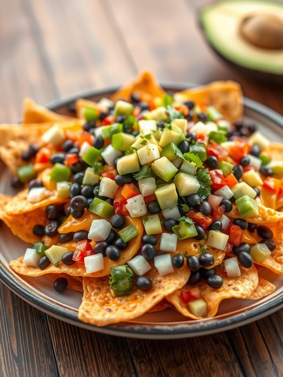 savory vegetarian nacho delight