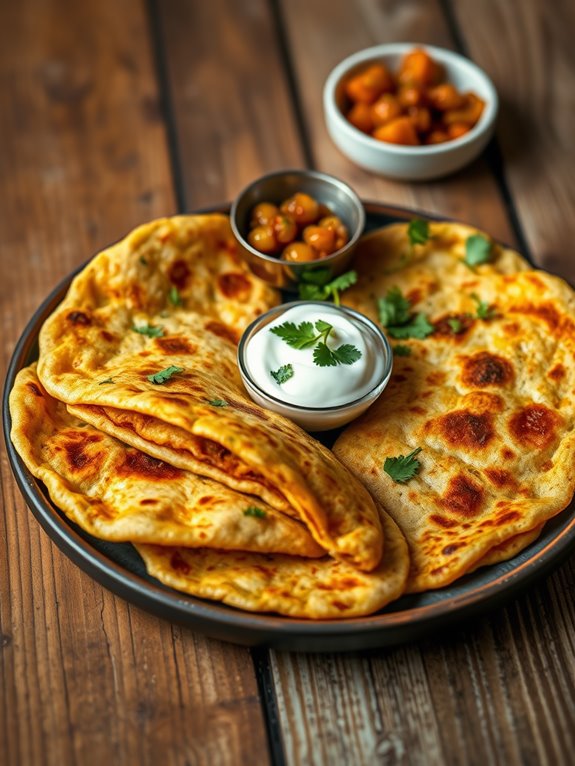 seasoned potato flatbread dish