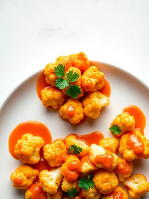 simple spicy cauliflower bites