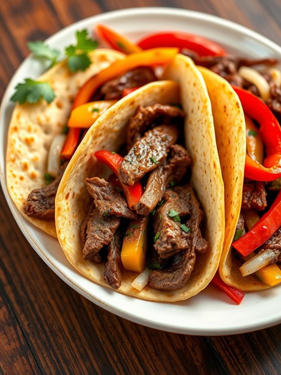 sizzling beef fajitas delight