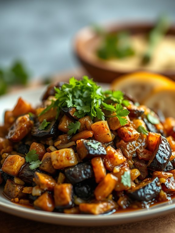 smoky spiced mashed eggplant