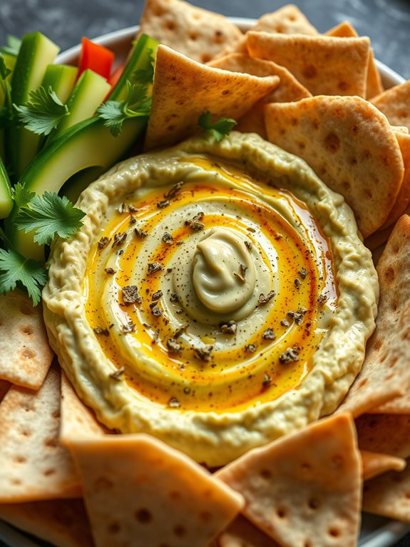 smooth avocado eggplant dip