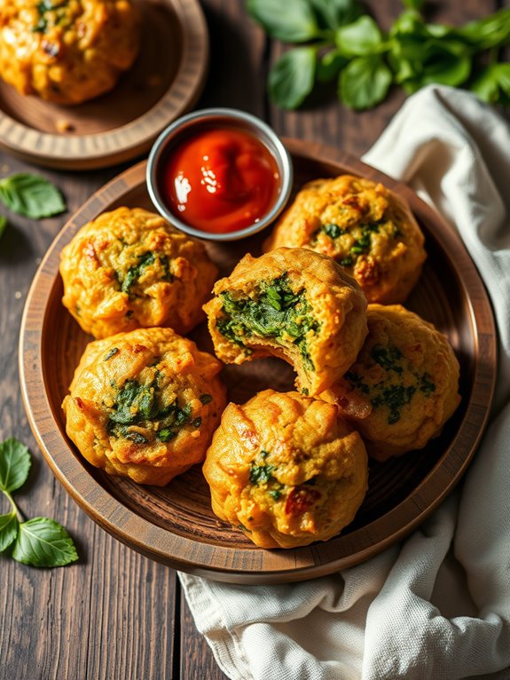 spiced lentil spinach pastry