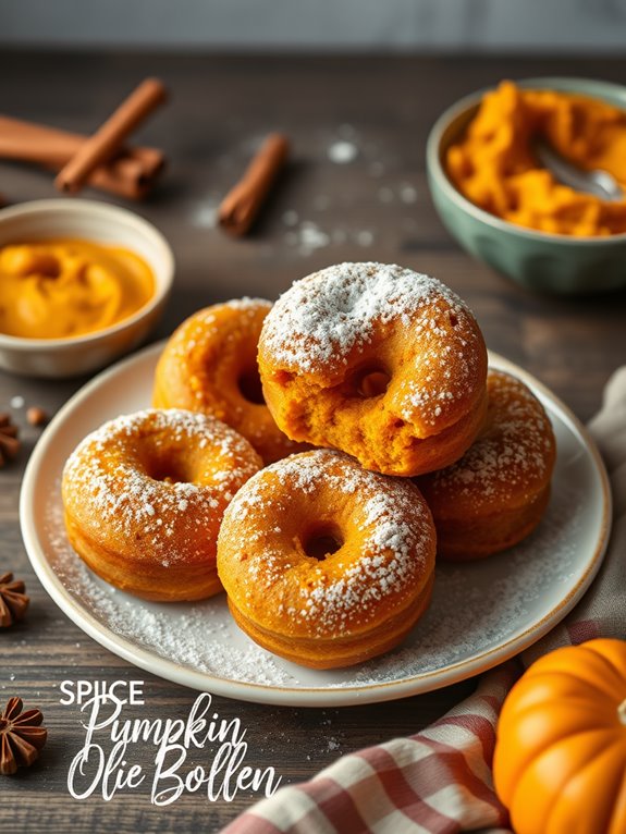 spiced pumpkin dutch doughnuts