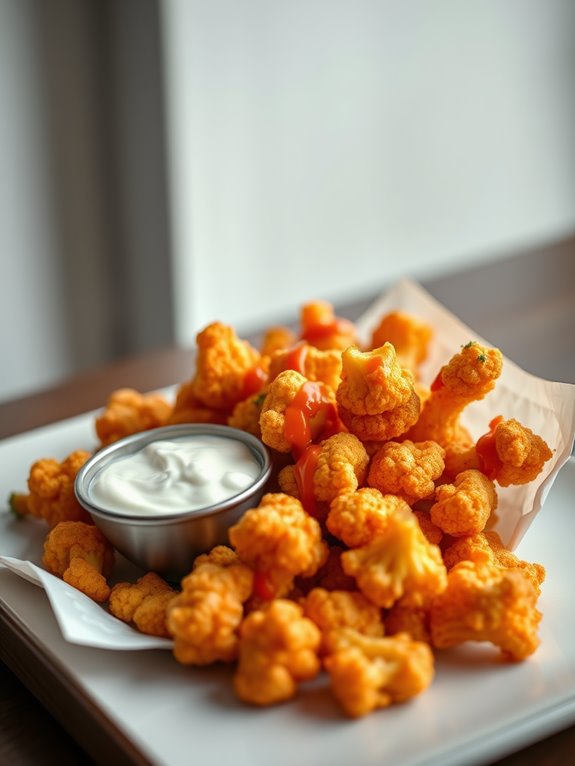 spicy cauliflower curly fries