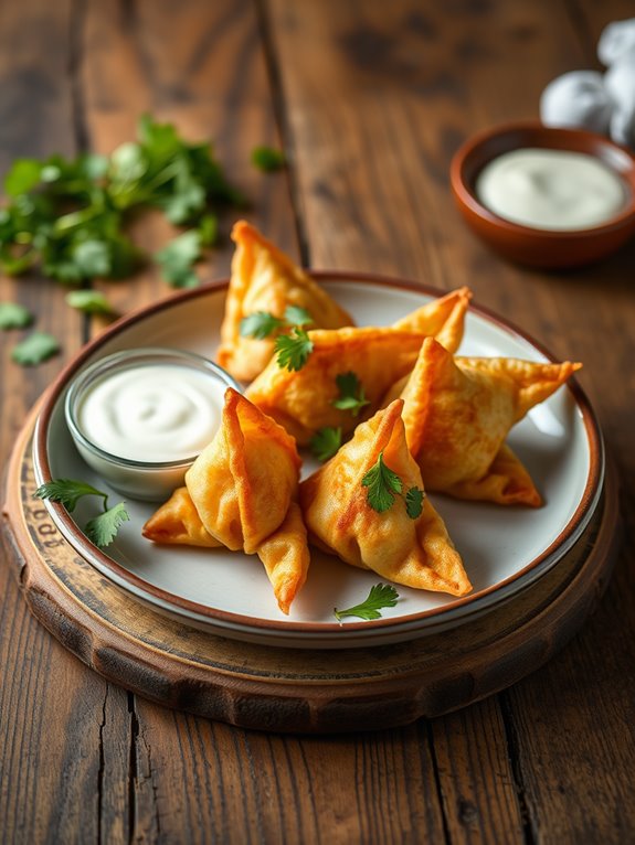 spicy cream cheese dumplings