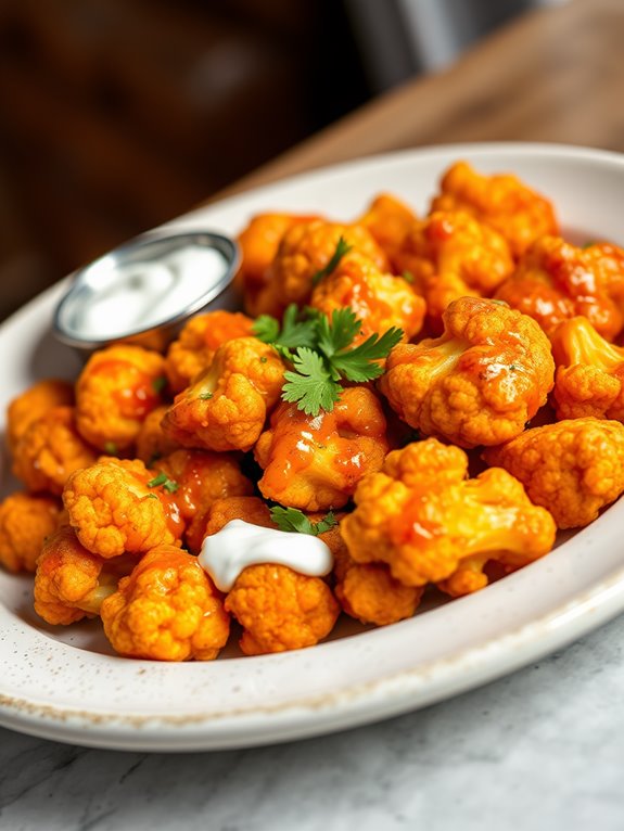 spicy crispy cauliflower bites