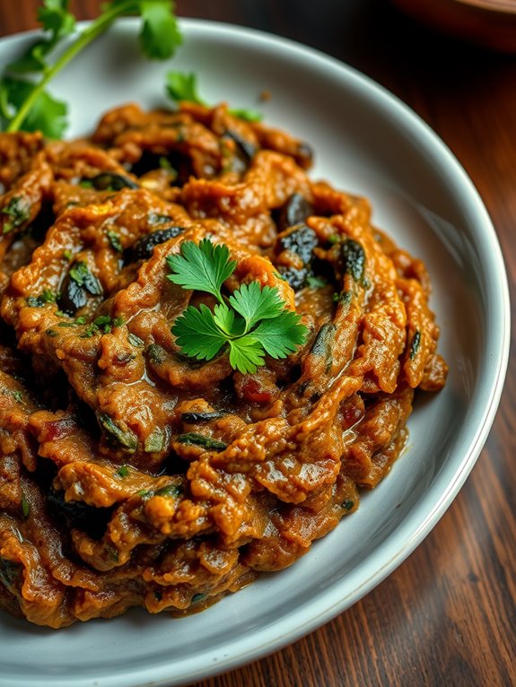 spicy eggplant mash dish