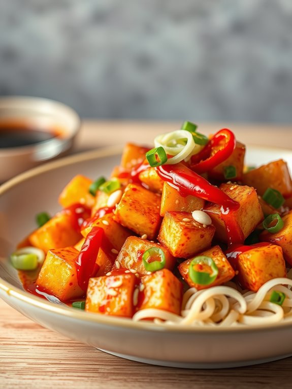 spicy fried tofu dish