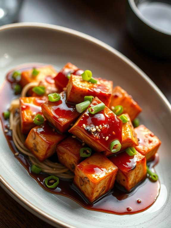 spicy miso tofu dish