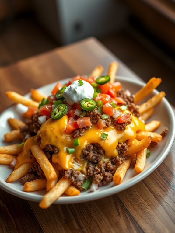 spicy taco loaded fries