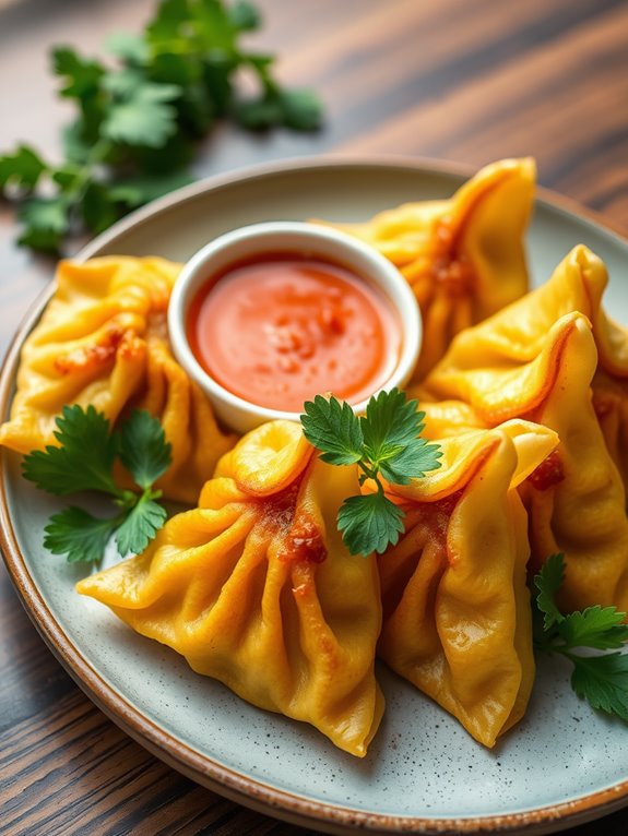 spicy thai chicken dumplings 1