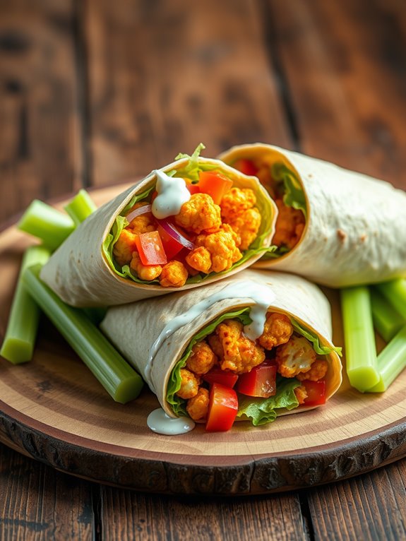 spicy vegetable filled wrap