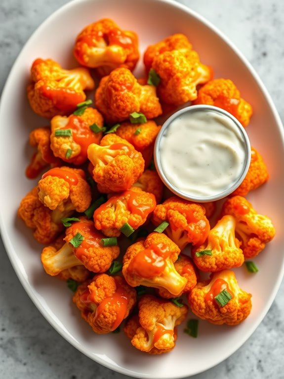 spicy vegetarian cauliflower snacks