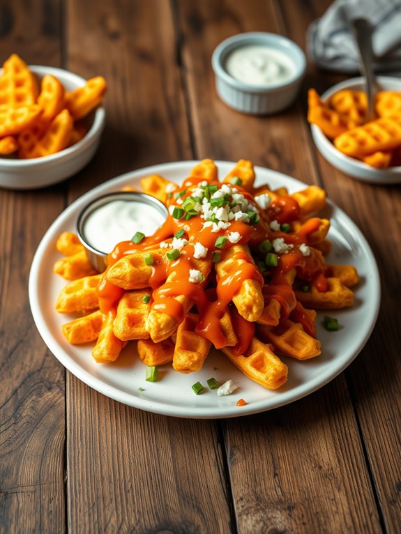 spicy waffle cut fries