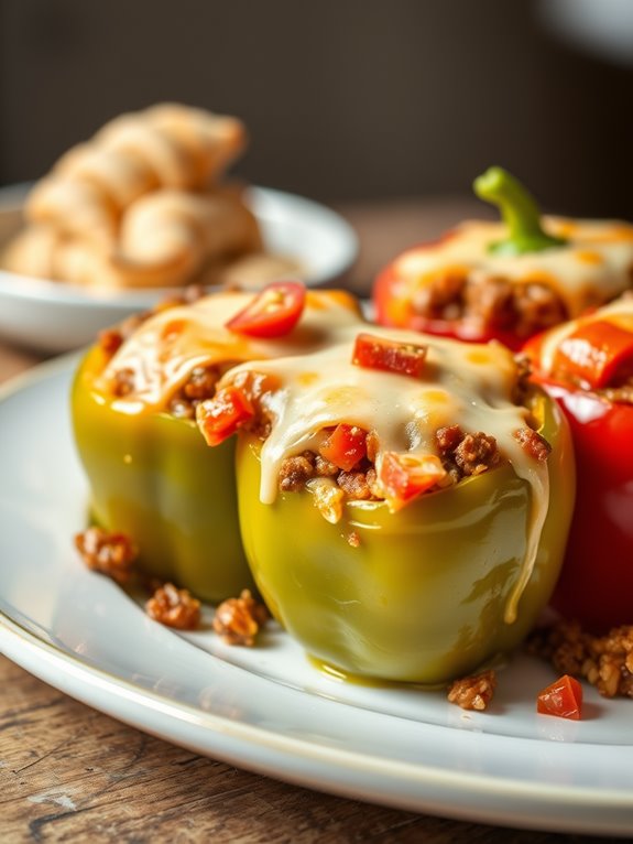 stuffed cheesy bell peppers