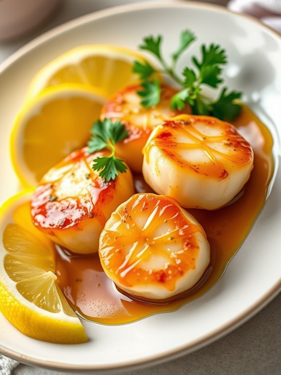 sweet and savory scallops