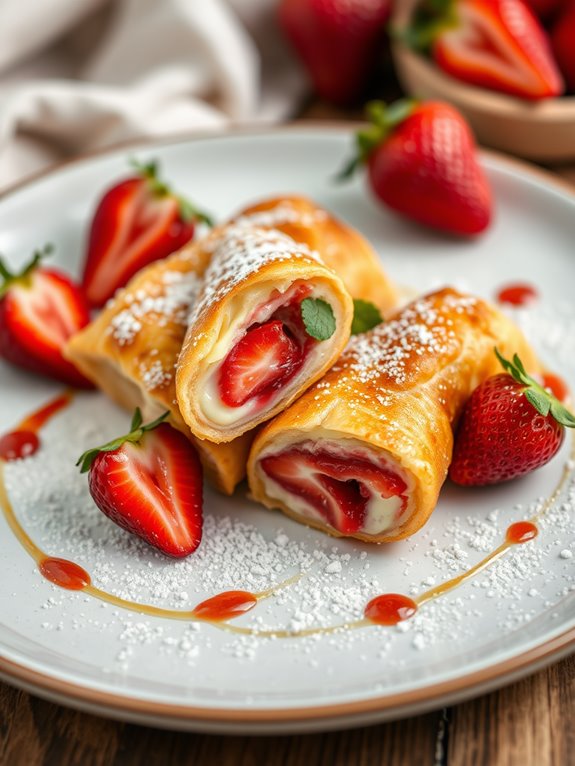 sweet dessert pastry rolls