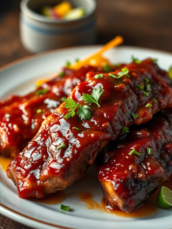 tangy glazed pork ribs