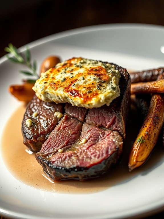 wagyu steak with blue cheese