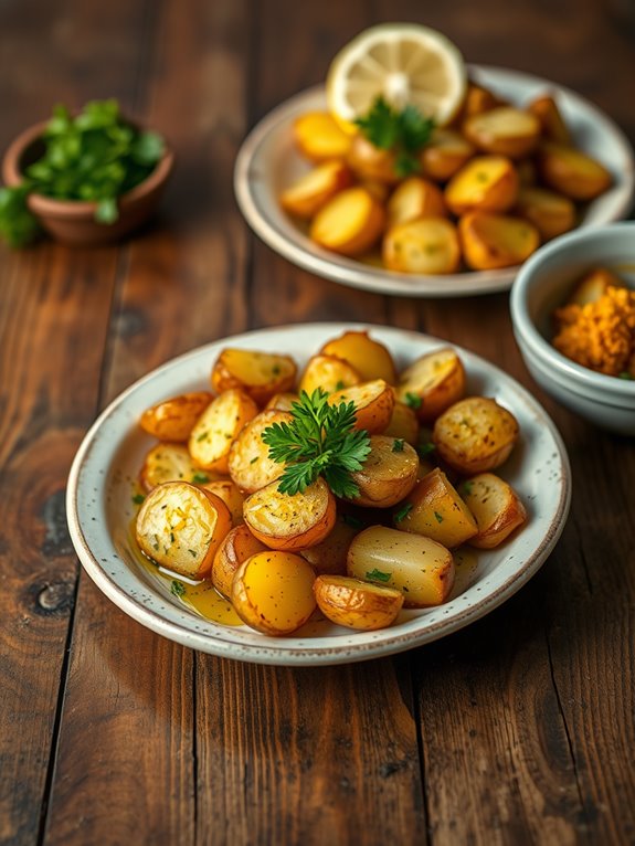 zesty lemon roasted potatoes