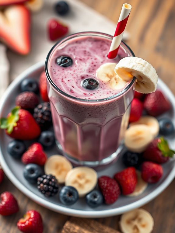 almond milk berry smoothie