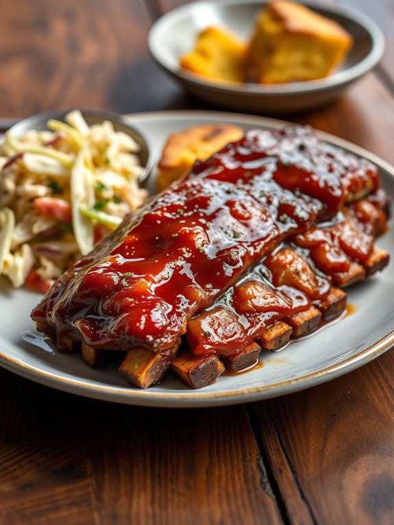 apple cider glazed ribs