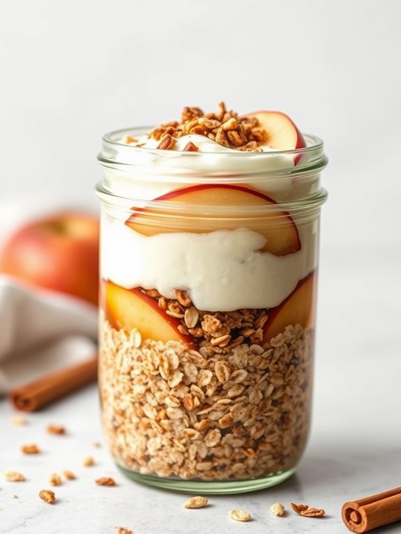 apple cinnamon oatmeal parfait