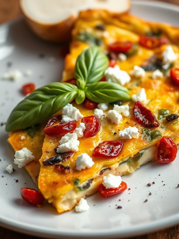 artichoke sun dried tomato frittata