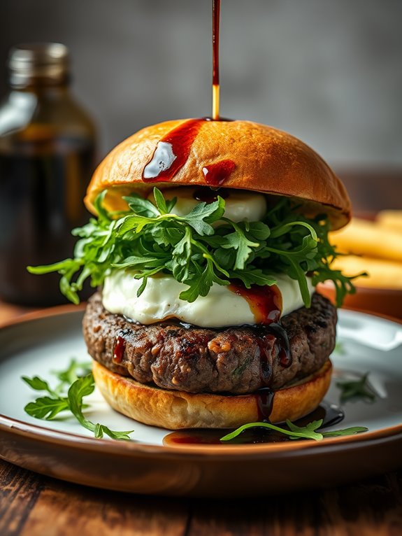 arugula goat cheese burger