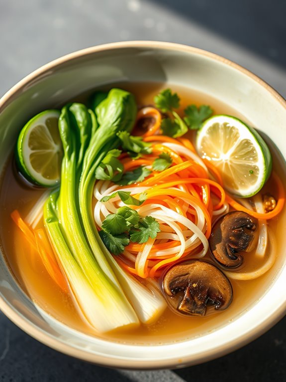 asian clear noodle soup