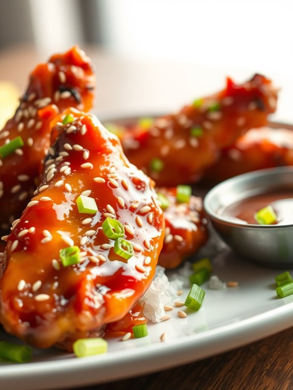 asian inspired chicken wings