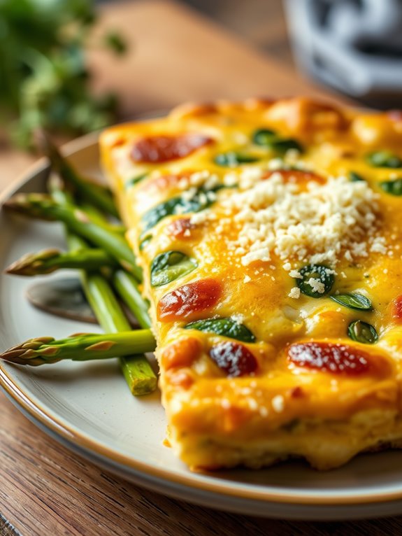 asparagus parmesan egg dish