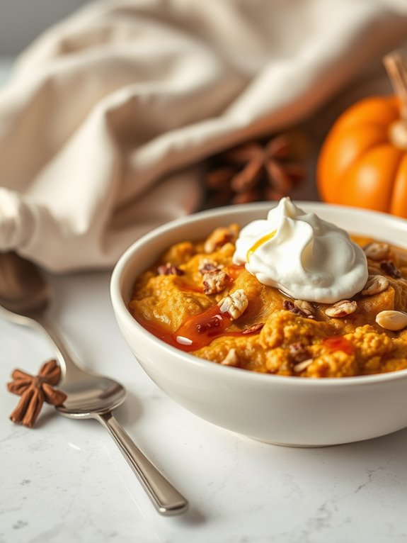 autumn flavored oatmeal dish