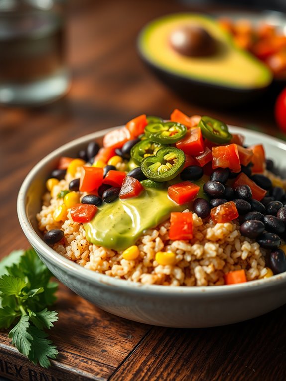 avocado filled enchilada dish